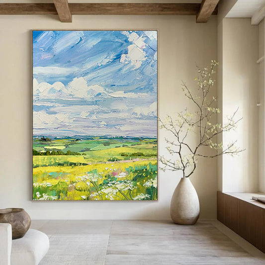 Pastoral Landscape Oil Painting for Country Inn & Nature Reserve Visitor Center DLZ1057
