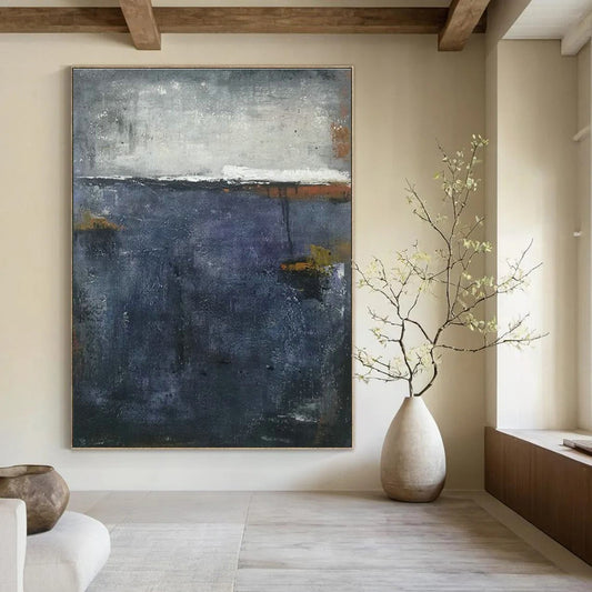 Dark Abstract Sea Art for Bedroom & Seaside Villa DLZ2273