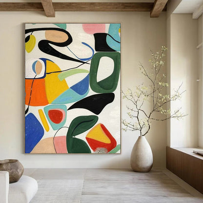 Playful Colorful Shapes Art for Children’s Playroom & Creative Coworking Space DLZ1469