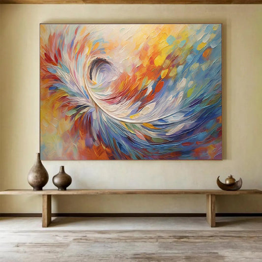 Colorful Swirl Abstract Art for Modern Art Gallery Feature Exhibits DLZ3254