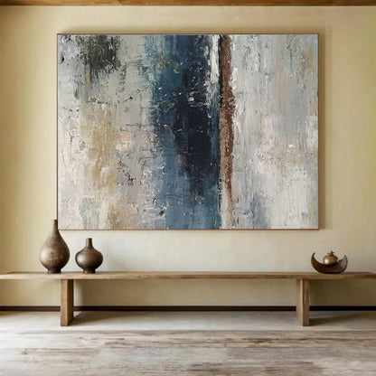 Blue - Brown Abstract Art for Industrial - Style Home Office Studios DLZ2677