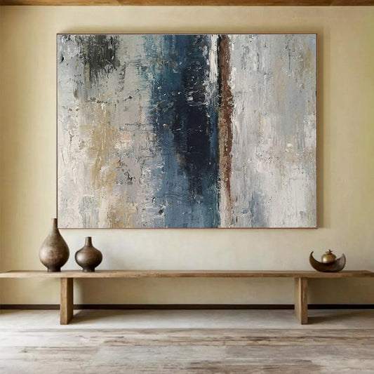 Blue - Brown Abstract Art for Industrial - Style Home Office Studios DLZ2677