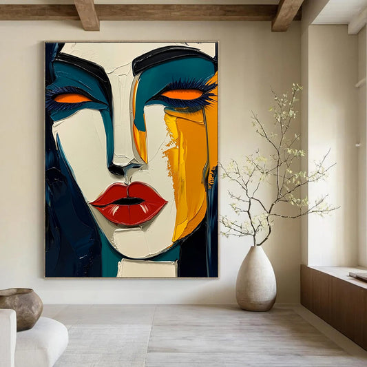 Expressive Abstract Face Art for Salon & Art Gallery STSC049
