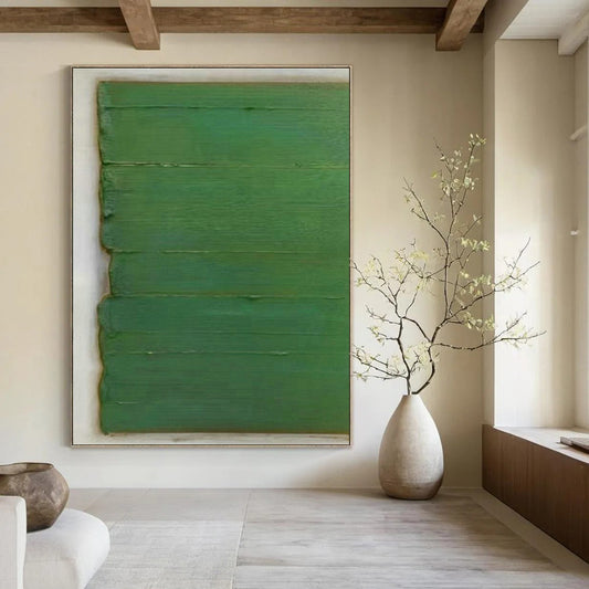 Green Vertical Lines Art for Bedroom & Office DLZ0322