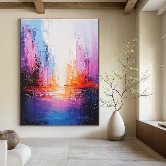 Colorful Abstract City Sunset for Creative Workplace & Art - Loving Lounge STSC264
