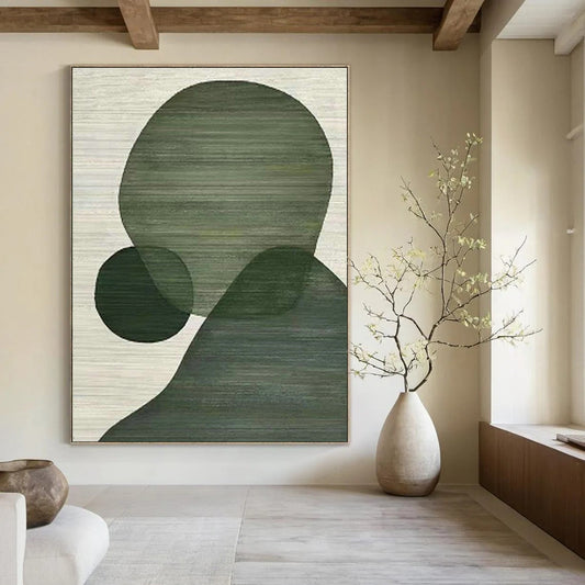 Green Geometric Art for Eco - Friendly Home Entryways DLZ0257