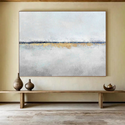 Gold - Foil Watercolor Abstract Art for Luxury Hotel Lobby Walls DLZ2603