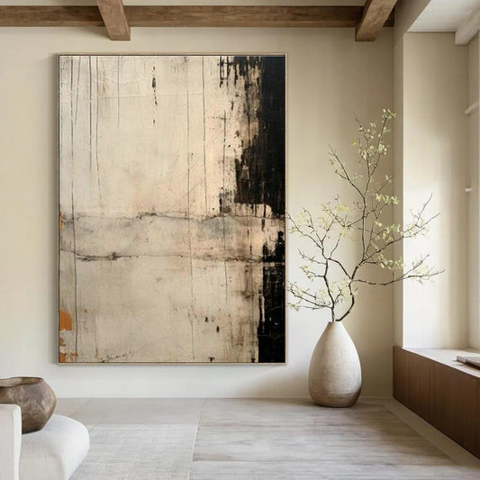 Textured Monochrome Abstract Art for Rustic - Modern Home & Art - Themed Library DLZ2124