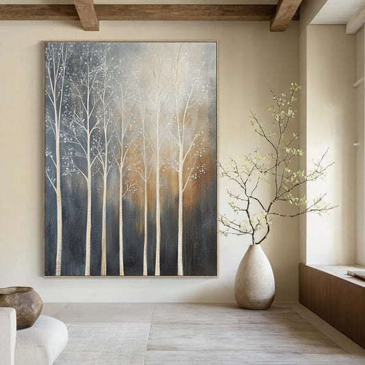 White Trees with Details for Rustic Home Office & Cozy Reading Nook STSC354