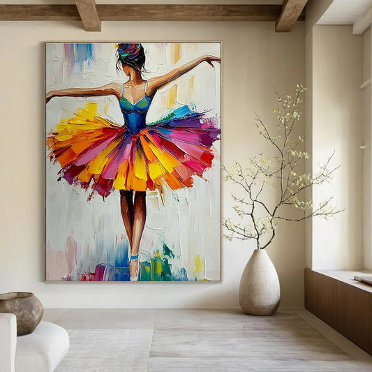 Vibrant Ballerina in Colorful Tutu for Children’s Dance School & Art - Loving Playroom STSC156
