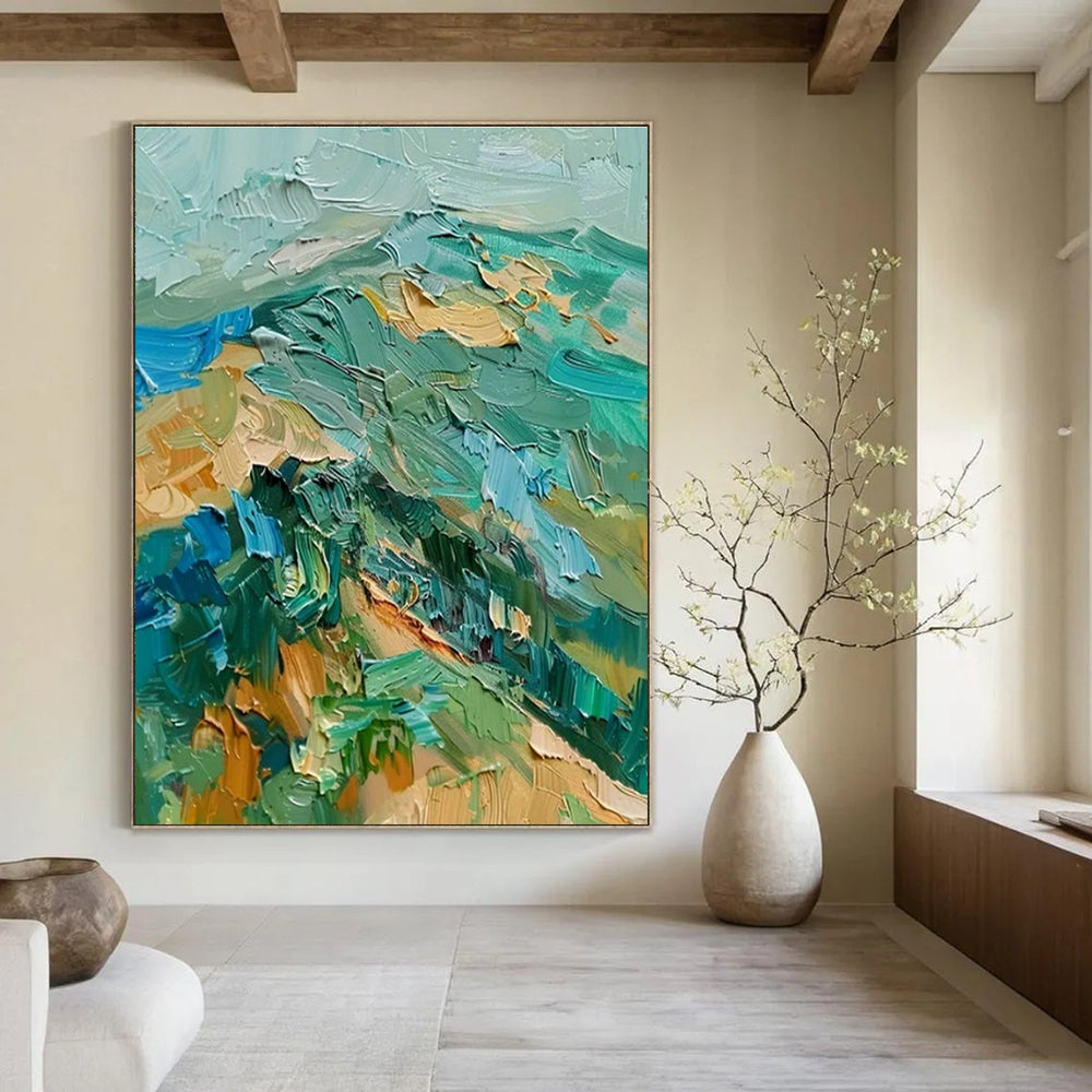 Colorful Brushstroke Landscape Art for Creative Studio & Art Festival Exhibition DLZ1803