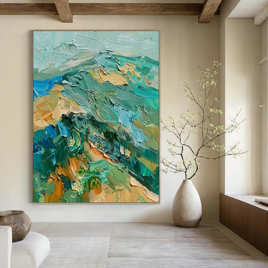 Colorful Brushstroke Landscape Art for Creative Studio & Art Festival Exhibition DLZ1803