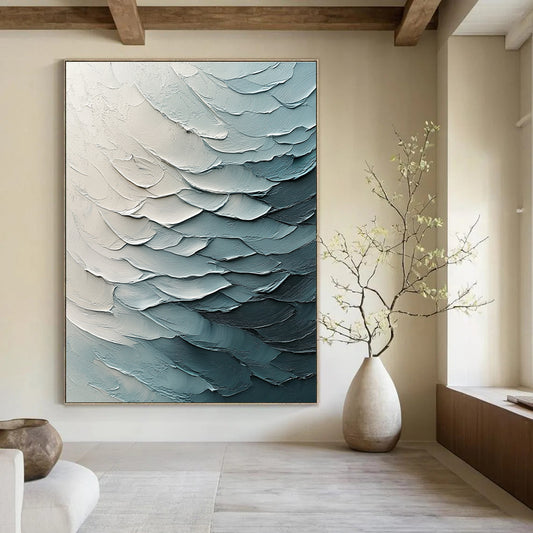 Textured Blue Layers for Modern Bathroom & Serene Home Office STSC204