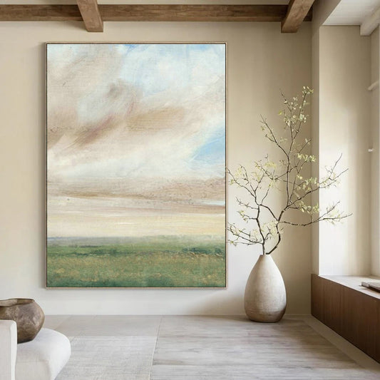 Pastoral Watercolor II for Vintage Schoolhouse Turned Café & Eco - Friendly Living Room DLZ0928
