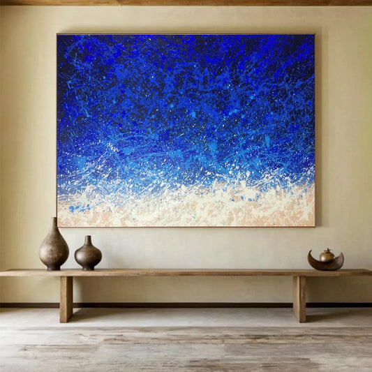 Blue - White Splash Art for Coastal Café Nautical - Themed Walls DLZ3228