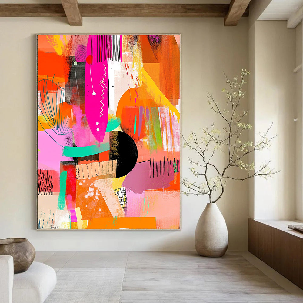 Vibrant Abstract Composition for Playful Kids’ Room & Art - Loving Office STSC1222
