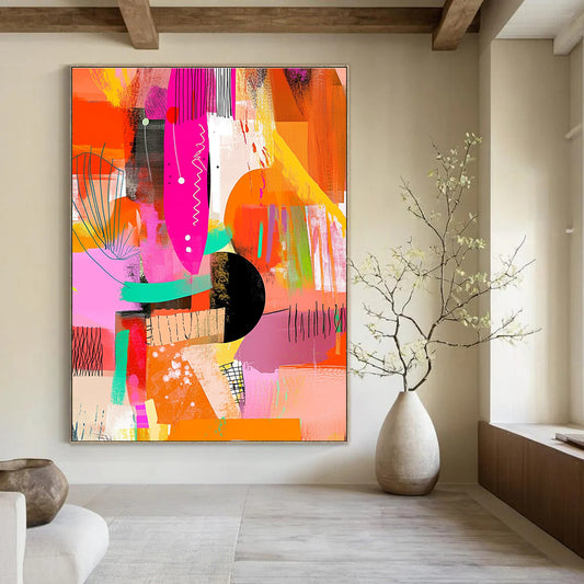 Vibrant Abstract Composition for Playful Kids’ Room & Art - Loving Office STSC1222