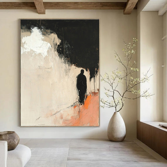 Silhouette in Abstract Landscape for Thoughtful Library & Art - Inspired Home STSC247