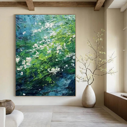 Textured Greenery Art for Botanical Conservatory & Rustic Bed and Breakfast DLZ1411