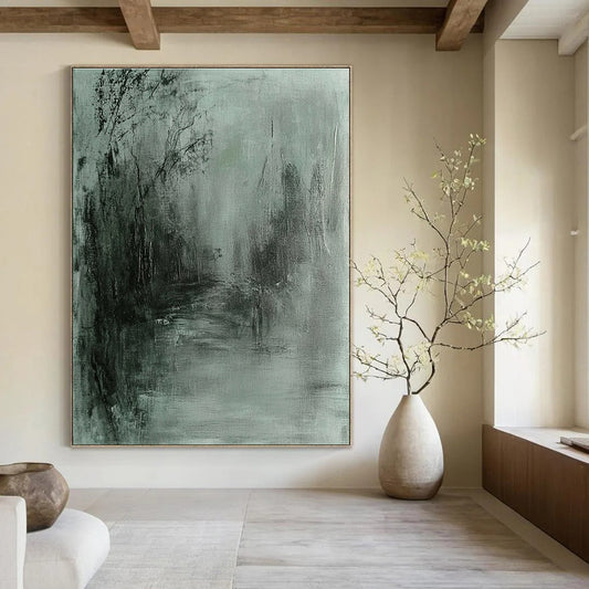 Monochrome Forest Abstract for Nature - Themed Café & Serene Bedroom STSC419