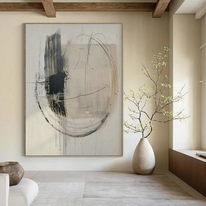 Black - White Line Abstract Art for Living Room & Office DLZ0420