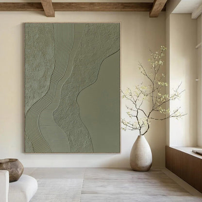 Textured Earth - Tone Abstract Art for Bedroom & Hallway DLZ0392