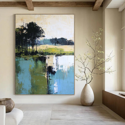 Vibrant Lake Reflection Art for Country Estate & Art - Centric Restaurant STSC098