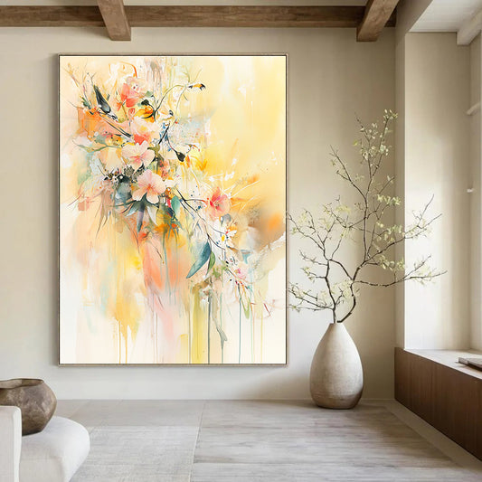 Floral Watercolor Bouquet for Romantic Bedroom & Elegant Tea Room STSC501