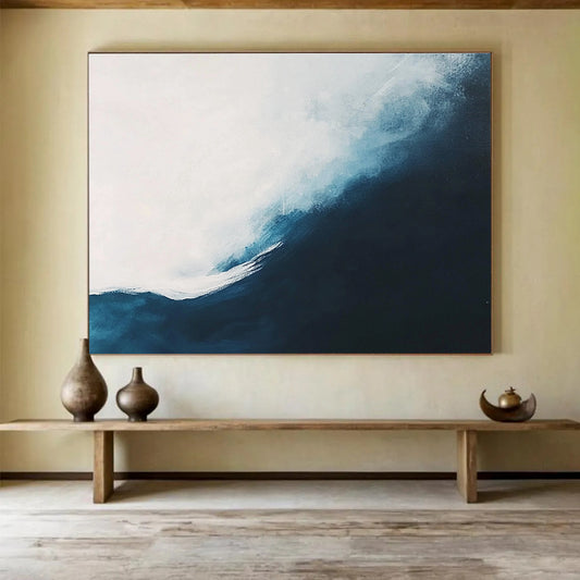 Dynamic Sea Wave Art for Nautical - Themed Bar & Surfer’s Loft SC162