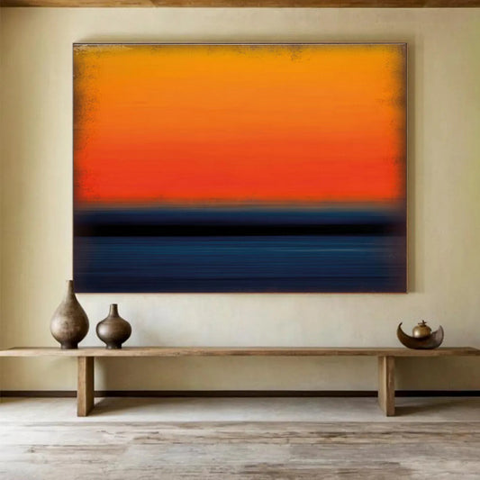 Gradient Sunset Seaside Art for Relaxing Beachfront Home DLZ2833