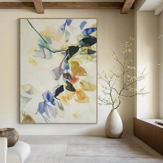 Colorful Ink - Wash Floral Art for Light - Filled Conservatory & Bohemian - Chic Bedroom DLZ0750