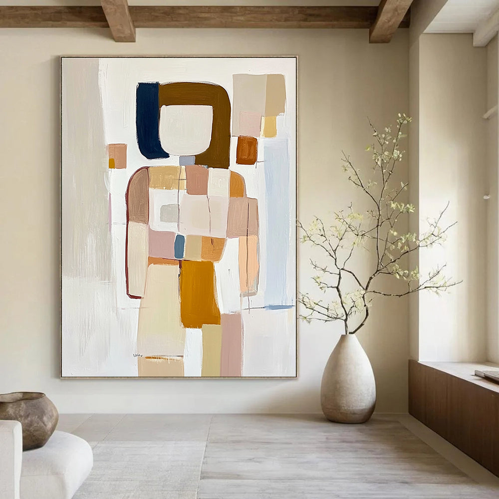 Abstract Figure in Pastels for Cozy Bedroom & Creative Studio STSC241