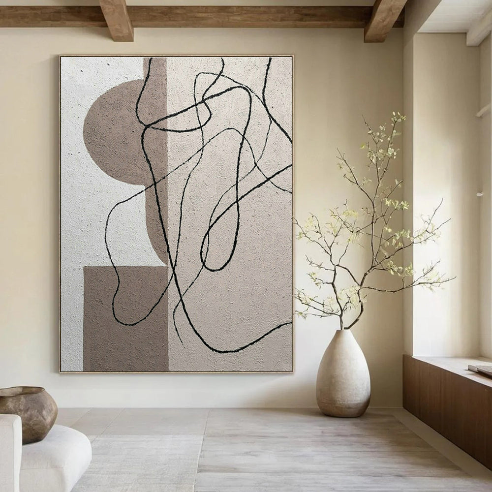 Minimalist Line & Geometry Art for Nordic Living Room & Design Studio DLZ1990