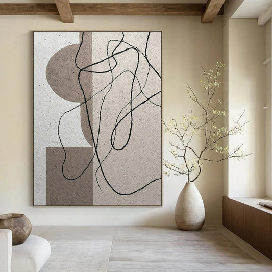 Minimalist Line & Geometry Art for Nordic Living Room & Design Studio DLZ1990
