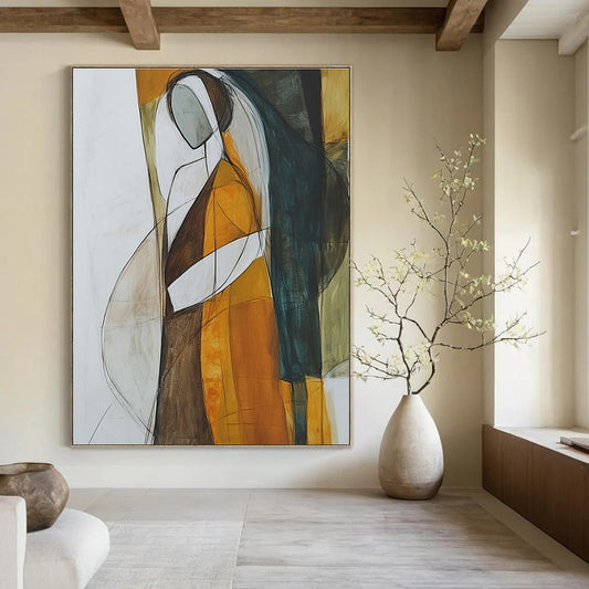 Abstract Figure in Color for Bohemian Living Room & Creative Studio STSC298
