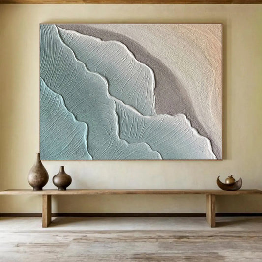Blue - Green Textured Abstract for Coastal Spa DLZ2963