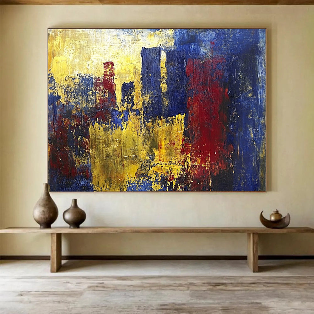 Bold City Color Abstract Art for Industrial Bar & Architecture Firm SC357
