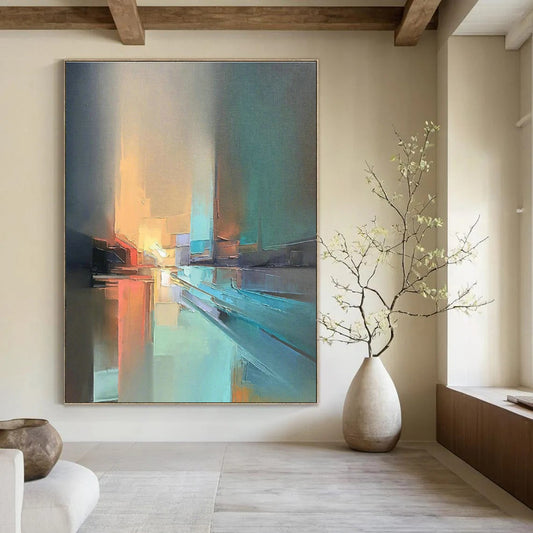 Urban Color Abstract Art for City Loft & Corporate Office Lounge DLZ1073