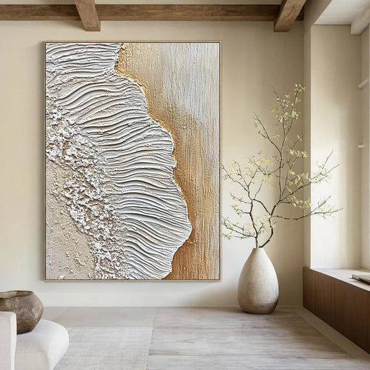 Textured Waves with Gold Accent for Bohemian - Chic Bedroom & Art - Centric Event Space STSC946