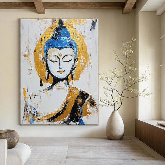 Abstract Buddha Portrait for Zen - Inspired Meditation Space & Cultural Art Gallery STSC338