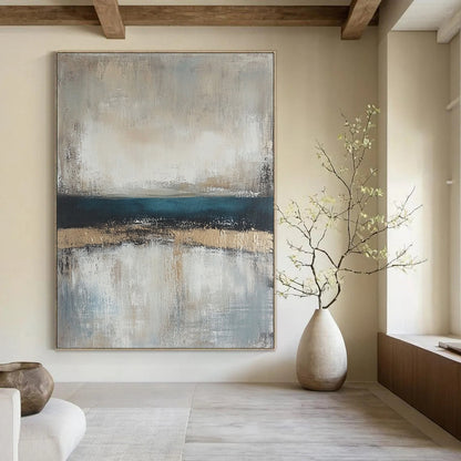 Abstract Coastal Horizon for Beach House Living Room & Art Gallery Seaside Exhibit STSC462