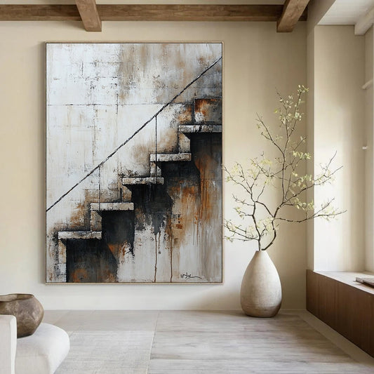 Abstract Staircase for Industrial - Style Home & Art - Inspired Studio STSC194