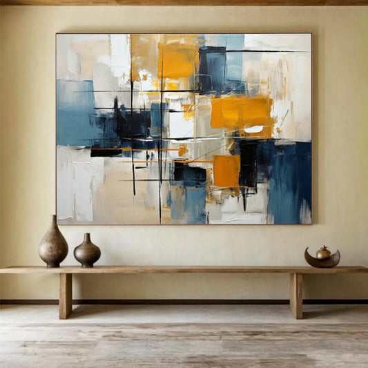 Geometric Color - Block Abstract Art for Modern Office Break Rooms DLZ2567
