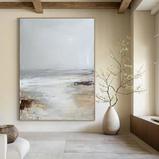Minimalist Beach Scene for Serene Home Office & Coastal - Style Living Room STSC232