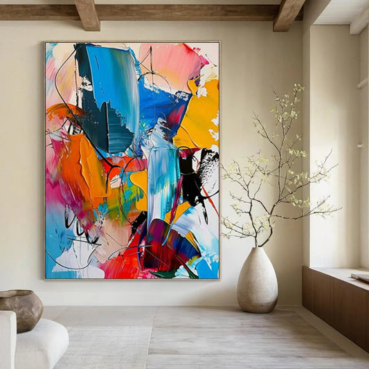 Vivid Abstract Composition Art for Art Gallery Opening & Trendy Corporate Office DLZ1539