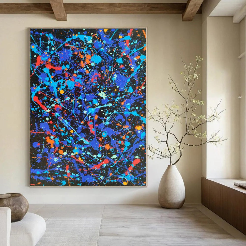 Colorful Splatter Abstract Art for Artistic Studio & Trendy Bar DLZ0763