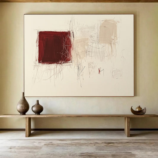 Expressive Abstract Art for Industrial Loft & Creative Workshop SC552