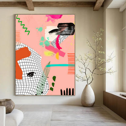 Playful Collage Art for Trendy Co - working Space & Urban Art Gallery DLZ0646