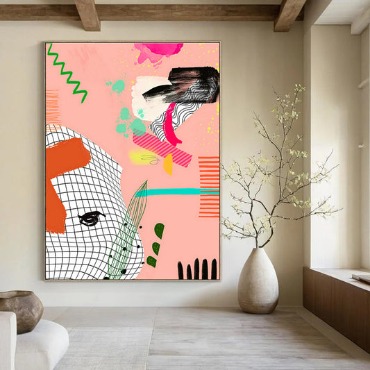 Playful Collage Art for Trendy Co - working Space & Urban Art Gallery DLZ0646