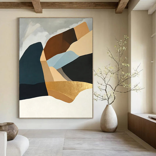 Geometric Landscape Art for Sunroom & Office STSC697